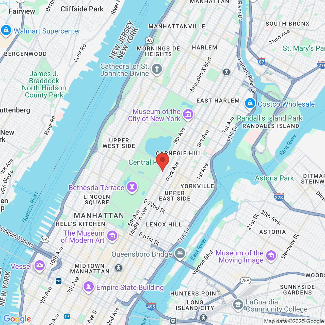 Google map image of our location in 8 East 84th Street New York, NY
